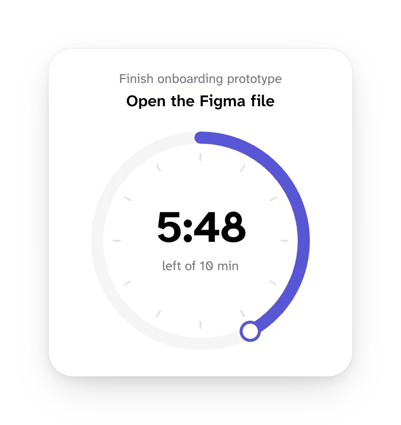 Focus timer: 5:48 left of 10 minutes